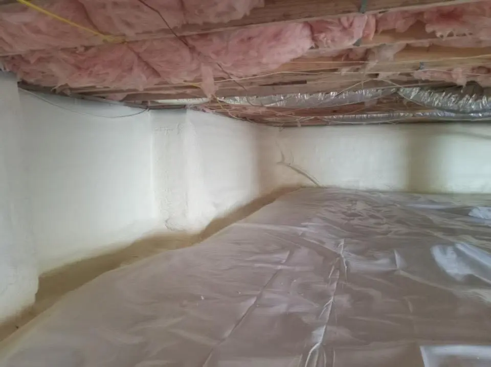 Crawl space encapsulation with closed-cell spray foam for Attic Insulation in Sharon Hill